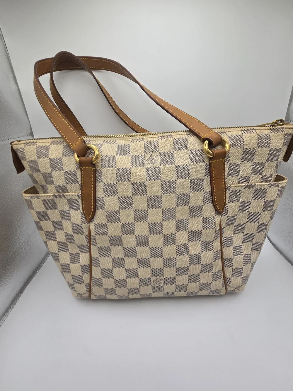 Authentic Preloved Louis Vuitton Damier Azur Totally PM Purse W Dust Bag & COA